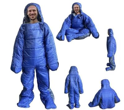 China Lightweight Portable Wearable Sleeping Bag With Full Length Zipper In Nylon Material for sale