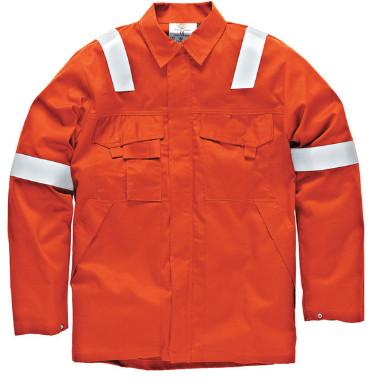 China Big And Tall Welding Flame Resistant Clothing Orange Color High Vis for sale