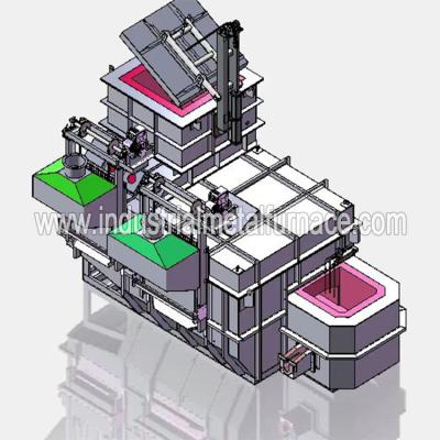 China 2500 kg/H Continuous Gas Fired Industrial Aluminum Melting Furnace , Aluminum Scrap Melting Furnace for sale