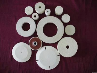 China Needle Punched Buffing Wheel For Drill , 12mm Wool Felt Polishing Pads for sale