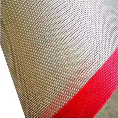 China Metal Lace PTFE Mesh Conveyor Belt Alkali Free Heat Resistant 0.55mm Thickness for sale