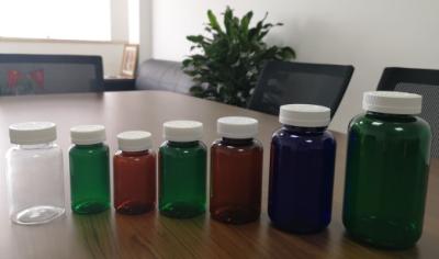 China Round 250ml Healthcare PET Medicine Bottles Green / Brown / Natural Color for sale