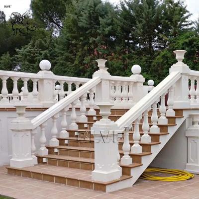 China Marble Handrail House Railing Stone Balcony Baluster Stair Railing Balusters Outdoor Garden Public Decor en venta