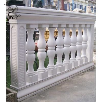 China White Marble Stair Railing Designs Stone Balcony Balustrade Handrail Home Roman Column Decorative Outdoor en venta