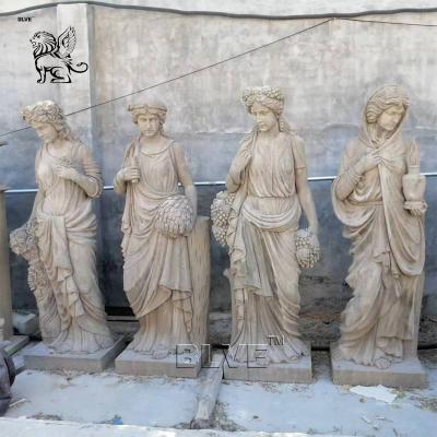 China Life Size 4 Four Season Marble Statues Antique Greek Sculpture Stone Carvings Garden Sculptures Decoration Outdoor for sale
