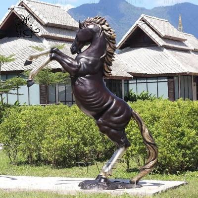 China Bronze Jumping Horse Statue Sculpture Life Full Size Metal Animal Outdoor Garden Large Custom for sale