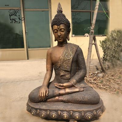 China Bronze Buddha Statues Garden Sitting Budda Sculpture Garden Life Size for sale
