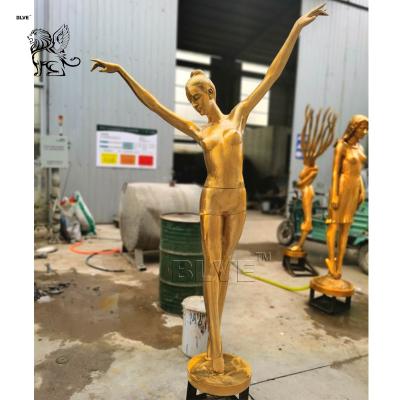 China Bronze Garden Fountain Brass Dancer Fairy Sculpture Life Size for sale