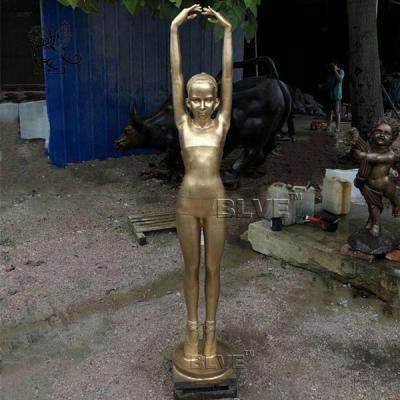 China Bronze Kleine Ballerina Water Fountain Sculpture Large Brass Garden Fountains for sale