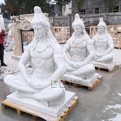 China Large Marble Lord Shiva Statue Garden Life Size India God Buddha Sculpture for sale