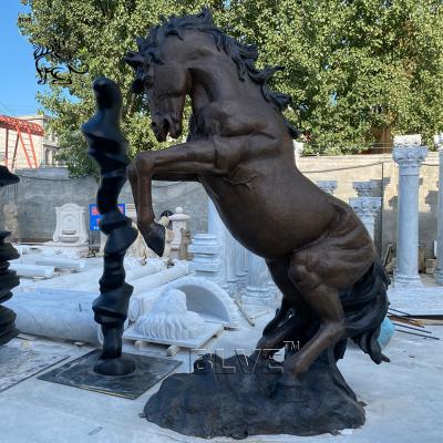 China BLVE Jumping Bronze Horse Statue Metal Life Size Animal Sculpture Garden  Large Outdoor Art Decor for sale