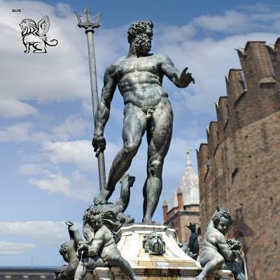 China BLVE Bronze Neptune Sculpture Naked Copper Garden Poseidon Statue Large Greek God Outdoor Famous for sale