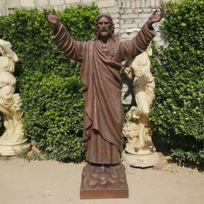 China BLVE Bronze Jesus Statue Life Size Religious Western Copper Sculpture Figure Casting Outdoor Garden Church for sale