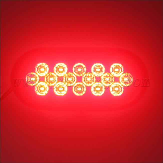 12V 24V 6 inch quot oval stop turn LED tail lights strobe flashing warning lights for truck trailers