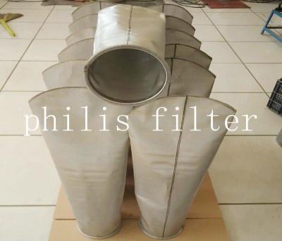 China 316L 314 Stainless Steel Filter Bags Vertical Lifting for Water Treatment for sale