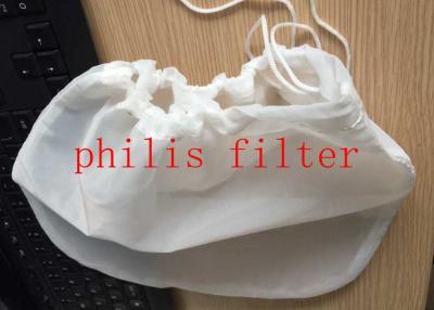 China Micron Nylon Mesh Filter Bags Drawstring For Tea Coffee Nut Milk for sale