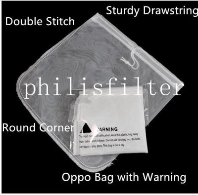 China 20 Inch Liquid Filter Bag , Nylon Polyester Micron Mesh Filter Bag for sale