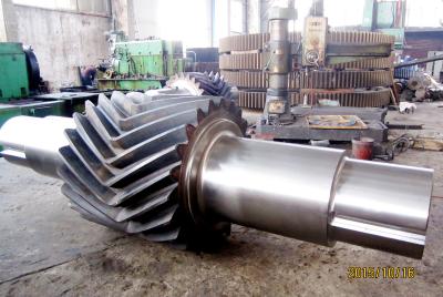 China Forged Steel Transmission Spare Parts SAE 4340 Herringbone Gear Shaft for sale