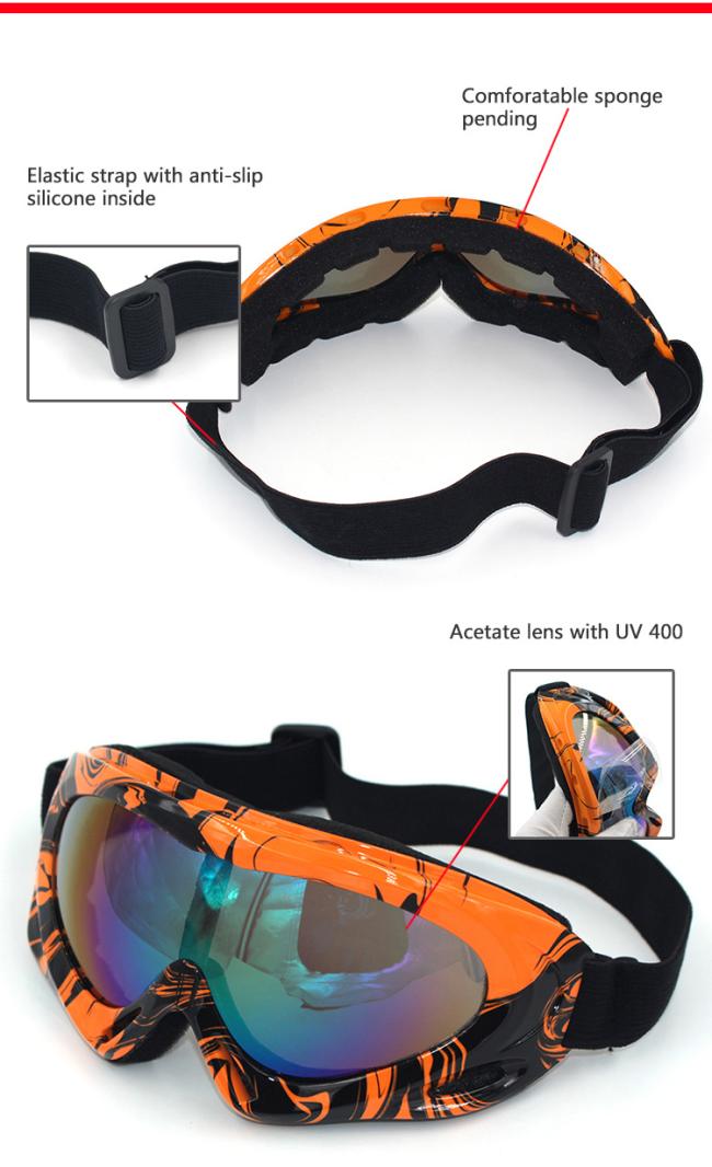 UV400 Safety Protactive Scrooter Eyewear Dirt Bike Racing Goggle