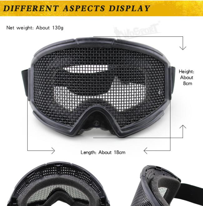 WoSporT Wholesale transformer hunting goggle outdoor military airsoft paintball tactical safety goggle with steel mesh