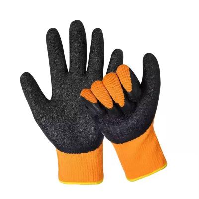 China Professional Work And Protection Latex Coated Crinkle Safety Glove Comfortable Wear Gardening Gloves For Construction à venda