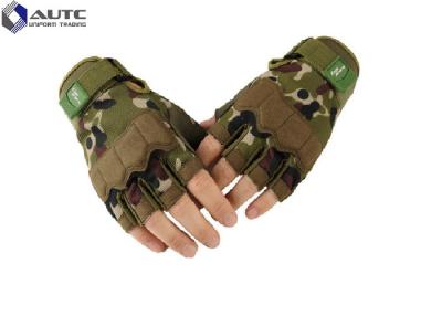 China Fingerless Army Tactical Shooting Gloves Microfibre Wear Resisting Reinforced for sale