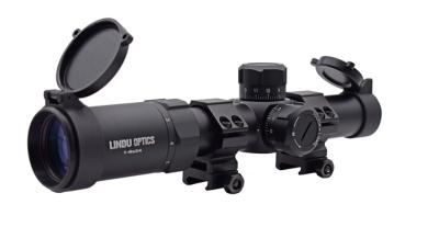 China 30mm 4x24 100yds Illuminated Reticle Riflescope With Mount Ring for sale
