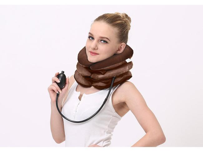 Close-up of Cervical Traction Instrument demonstrating proper placement