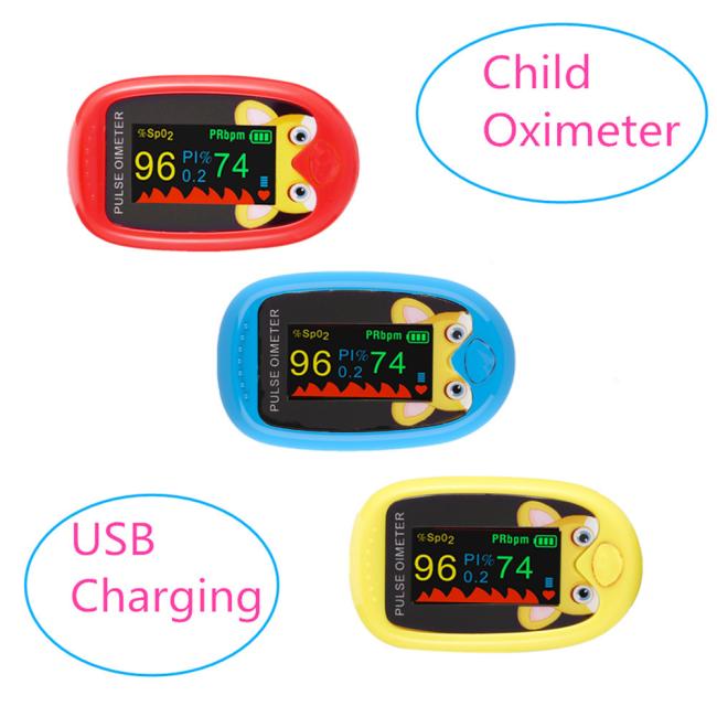 Portable pulse oximeter for children - display close-up