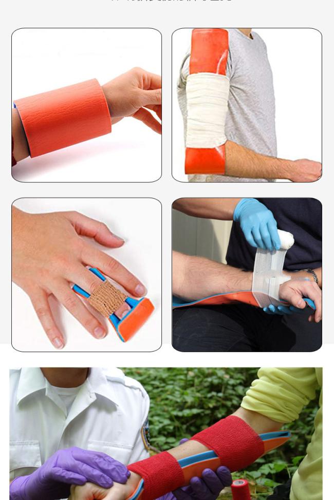 Rollable Emergency Splint packaging and multiple units