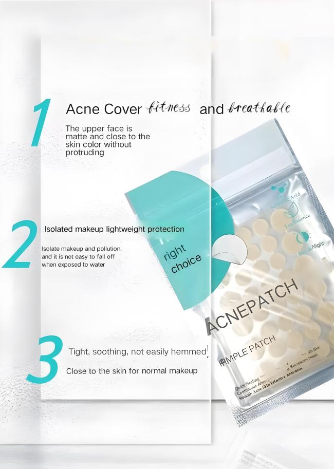 Hydrocolloid Acne Patches size comparison
