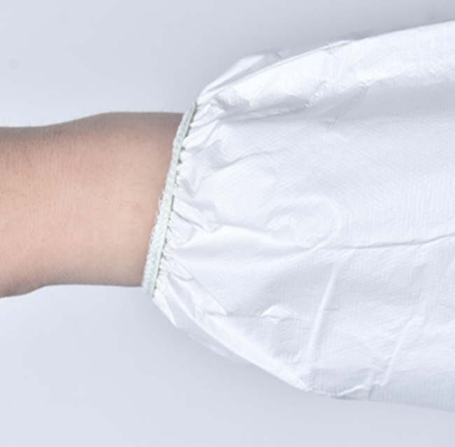 Disposable Protective Coverall detail of elastic cuffs