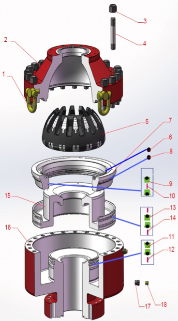 Shaffer Bolt-Cover Type Annular BOP with 13 5/8 inch bore