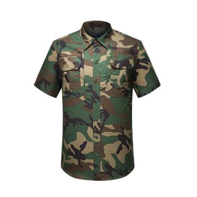 China Polyester Breathable Camouflage Military Tactical Shirts Multi Pocket 180g Fabric for sale