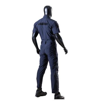 China Security Guard Military Navy Blue Combat Uniform 92% Nylon 8% Spandex for sale