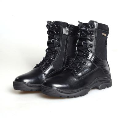 China Shock Absorption Military Leather Boots Cotton Lining Combat Hiking Boots for sale