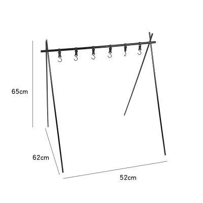 China Tripod Folding Outdoor Camping Gear Aluminum Rack 500g Corrosion Resistant for sale