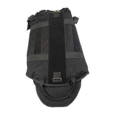 China Impact Resistant Dog Ballistic Vest 3kg Black Bulletproof Dog Vest One Size Fits All for sale