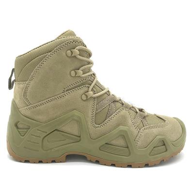 China Combat Waterproof Leather Boots For Men Army Green Khaki for sale
