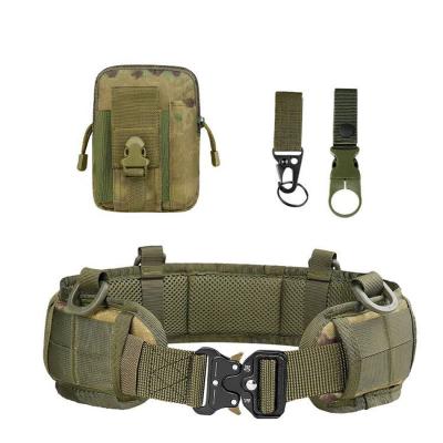 中国 Russian Camouflage Molle Tactical Belt Adjustable Army Military Tactical Belt With Buckle 販売のため