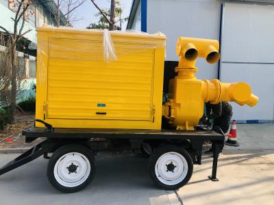China Anti Flood Anti Drought Diesel Motor Water Pump Mobile Trailer Mounted for sale