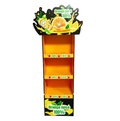 China Beverage / Drinks Display Stand , Corrugated Cardboard Display Rack For Retail Store for sale