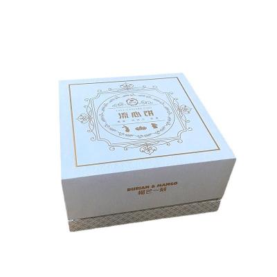 China Textured Plain Rigid Gift Boxes With Lids For Moon Cake for sale