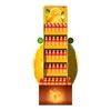China Advertising 350g CCNB Corrugated Floor Drinks Display Stand Powder Coated for sale