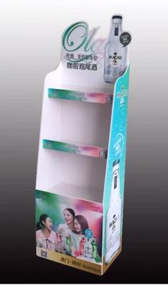 China CMYK 4C Cardboard Advertising Drinks Display Stand K5 Corrugated for sale