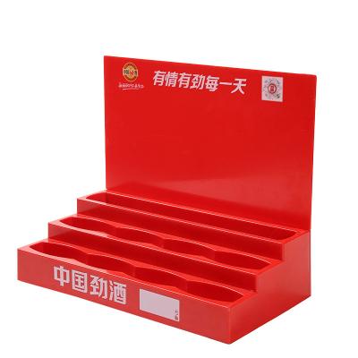China Economical Acrylic Tabletop Drinks Display Stand Case 340*280*100MM for sale