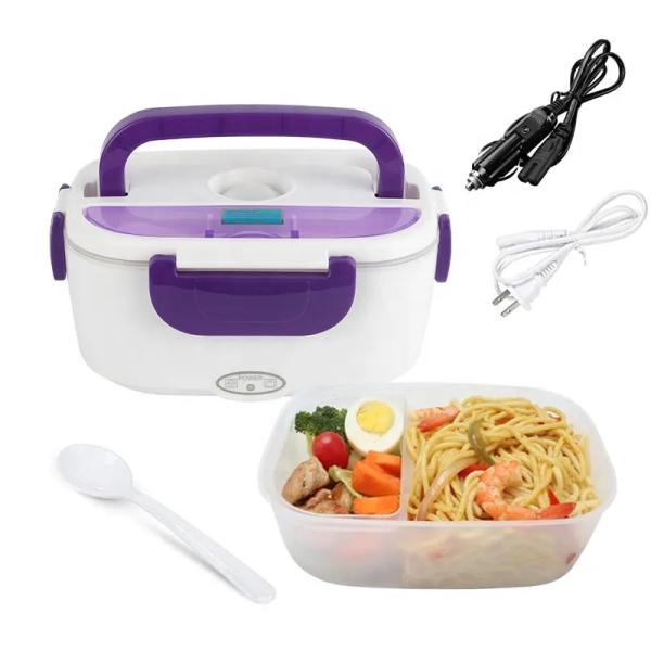Quality 2 In 1 Electric Heated Lunch Box Car Home Portable Food Container for sale