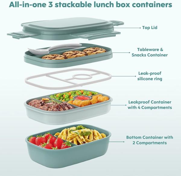 Quality Stackable Microwavable Bento Box for sale