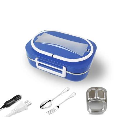 China PP Electric Lunch Boxes 60W Stainless Steel Heated Lunch Box Multi Function OEM for sale