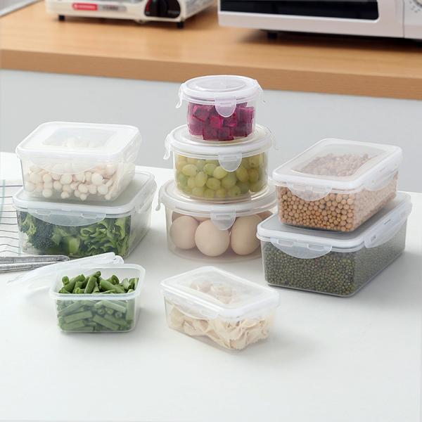 Quality Square Plastic Lunch Containers 350ml Refrigerator Sealed Storage for sale